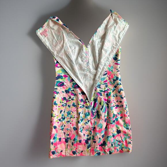 Lilly Pulitzer Cabrey Tropical Pina Colada Club Pink Tassels Shift Dress Sz 0 - Picture 3 of 12